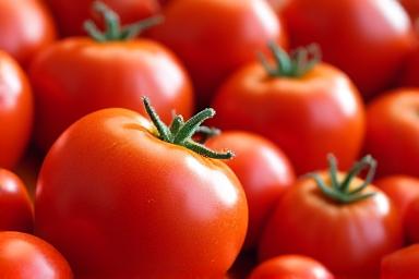 規格に沿った高品質なトマトが整然と並んでいる様子